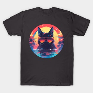 Cat in sunglasses, summer T-Shirt